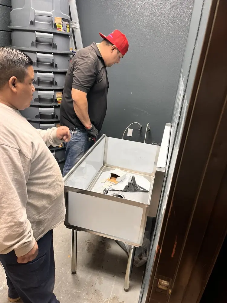 Commercial plumbing and sink installation in Fletcher